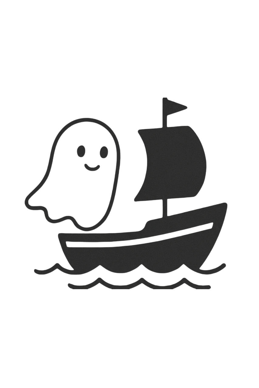 floating ghosts on a boat