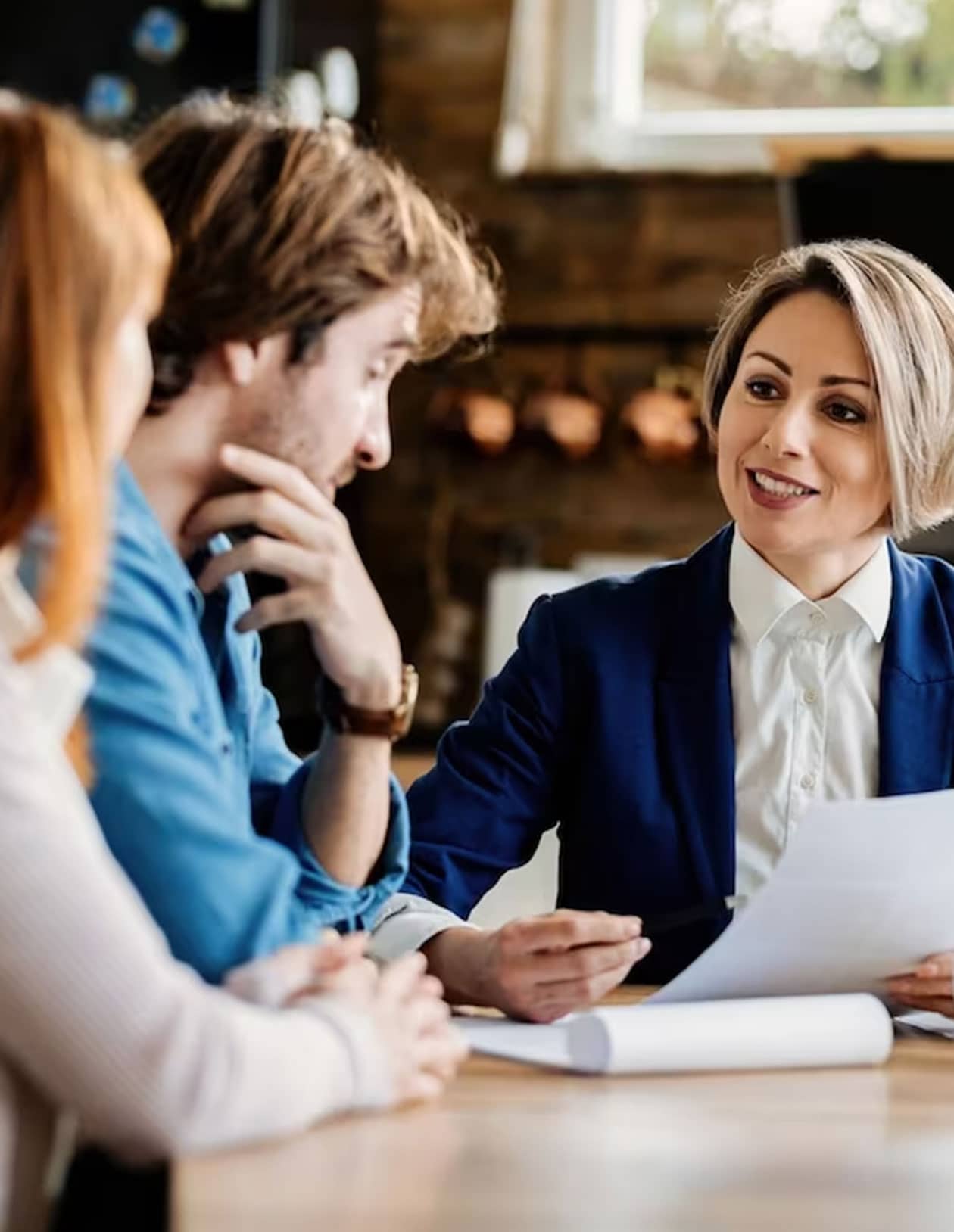 people meeting at a table